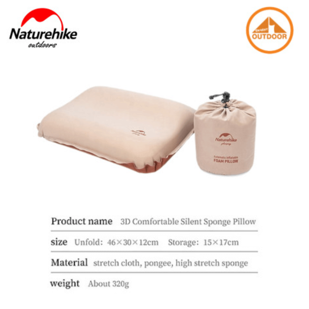 หมอนพองลม Naturehike รุ่น3D แอปริคอท